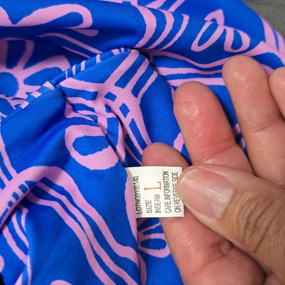 Blue and Pink Floral Bikini Set Sz Lg - Picture 5 of 5